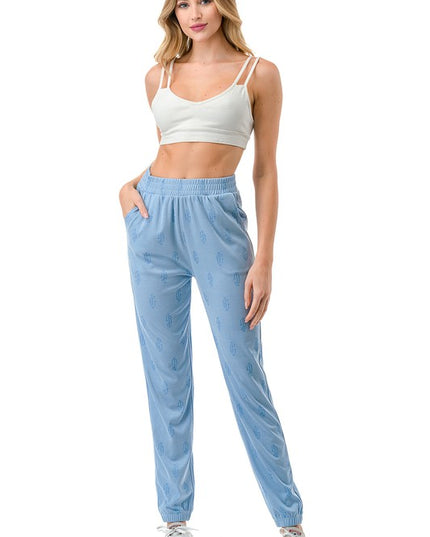 JAQ01 BUTTERFLY PATTERN JAQUARD JOGGER
