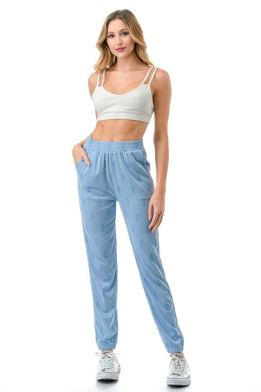 JAQ01 BUTTERFLY PATTERN JAQUARD JOGGER