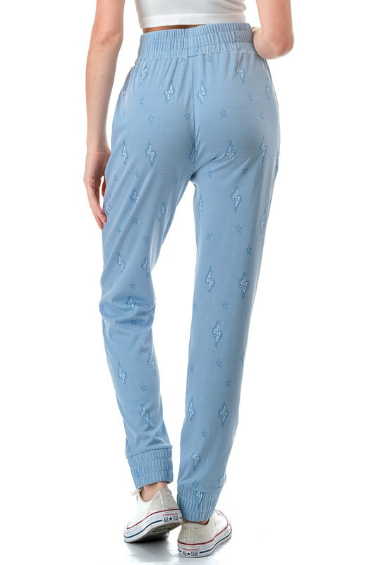JAQ01 BUTTERFLY PATTERN JAQUARD JOGGER