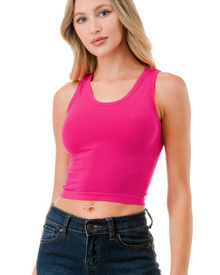 NT81 SOLID CROP TANK TOP