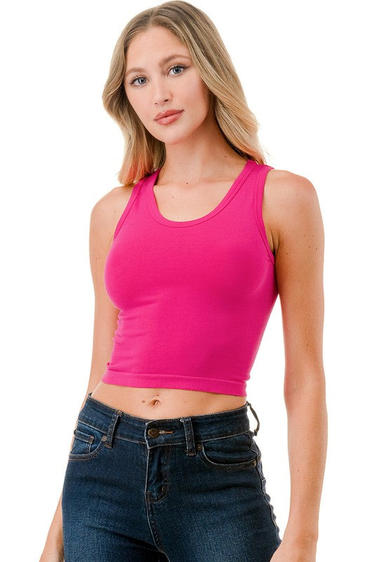 NT81 SOLID CROP TANK TOP