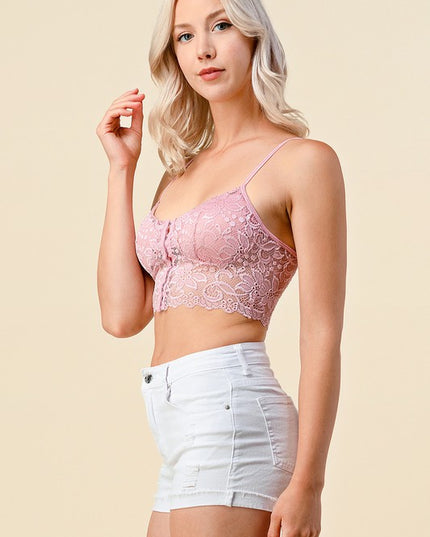 LB-38C FLORAL LACE BRALETTE