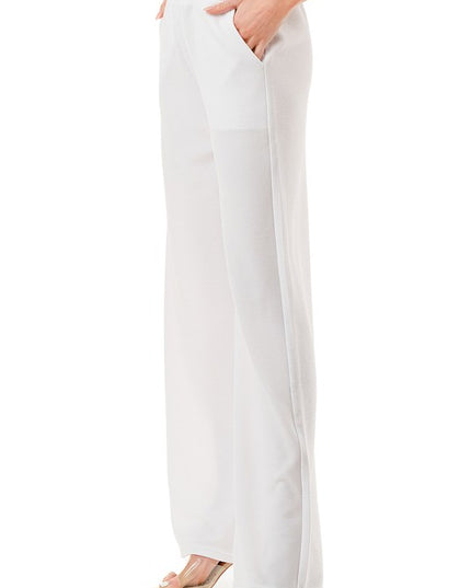 AN515 SOLID STRAIGHT PANTS