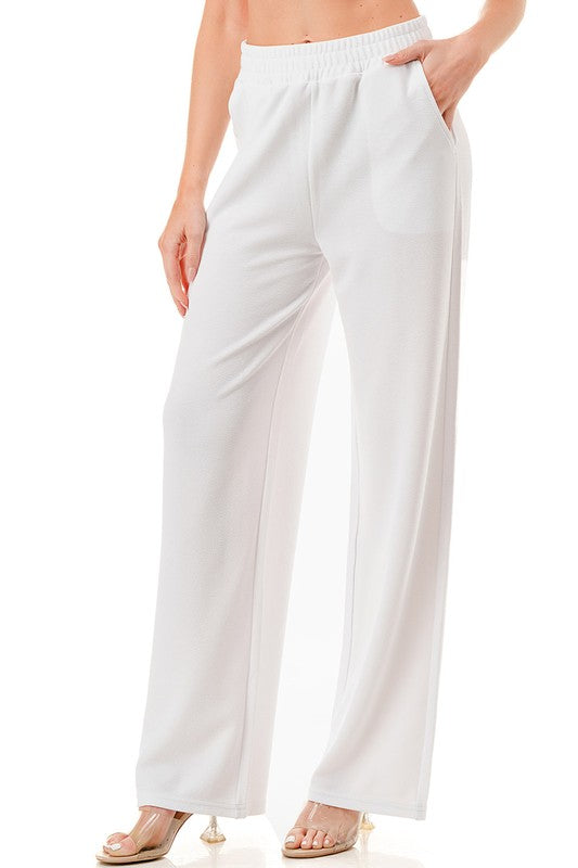 AN515 SOLID STRAIGHT PANTS