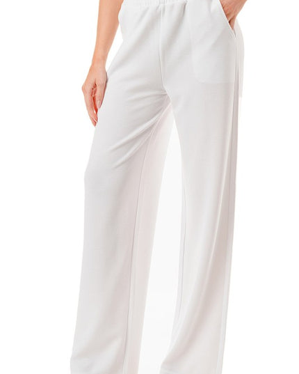 AN515 SOLID STRAIGHT PANTS