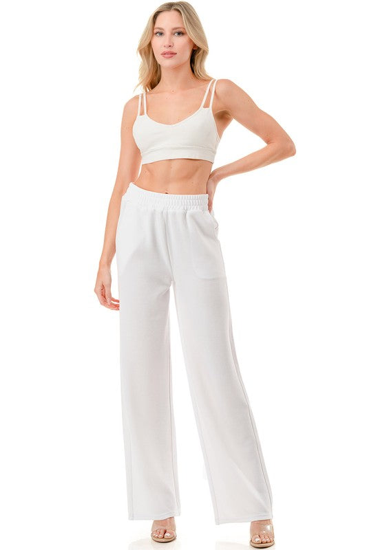 AN515 SOLID STRAIGHT PANTS