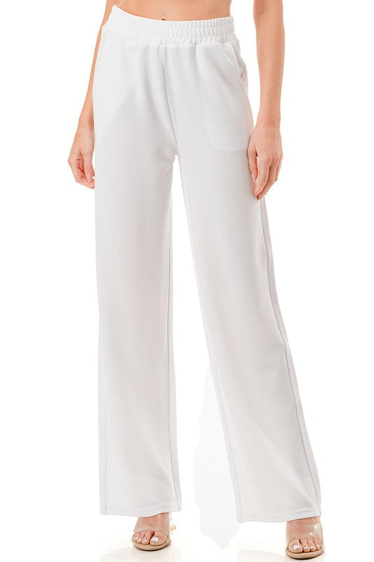 AN515 SOLID STRAIGHT PANTS