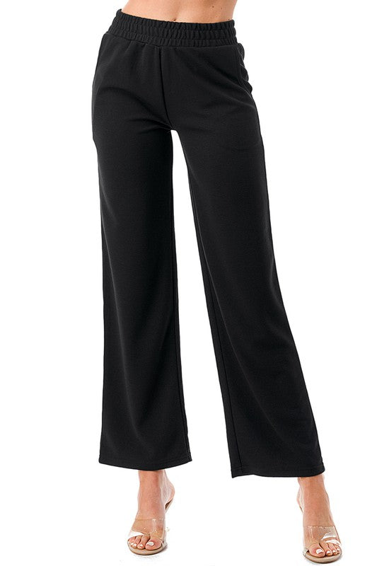 AN515 SOLID STRAIGHT PANTS
