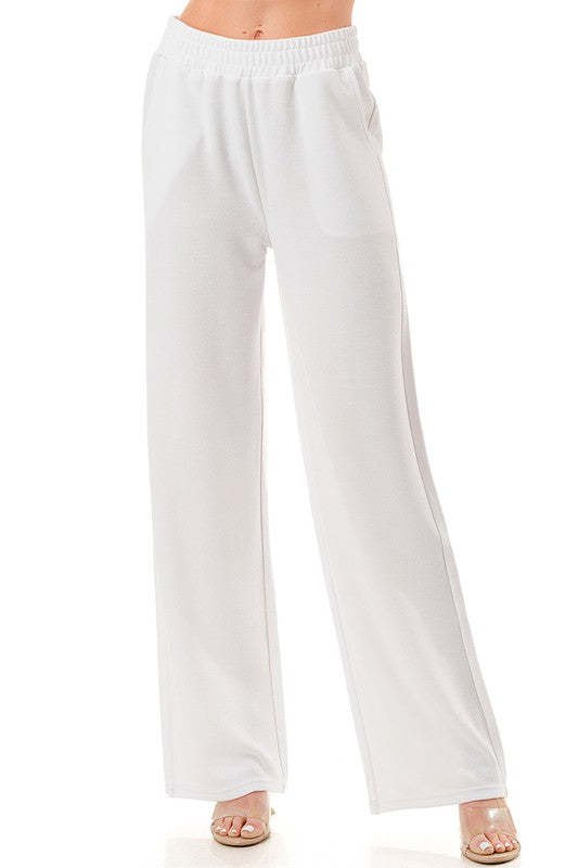 AN515 SOLID STRAIGHT PANTS