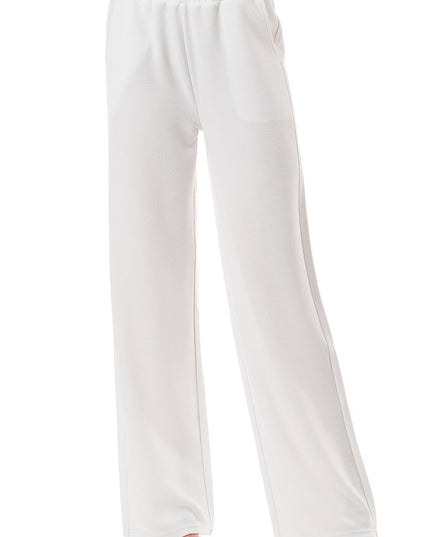 AN515 SOLID STRAIGHT PANTS