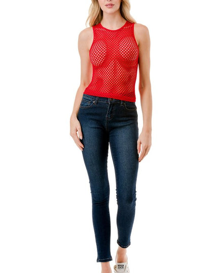 NT74 FISHNET TANK TOP