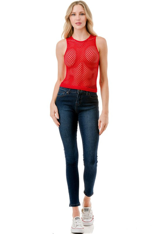 NT74 FISHNET TANK TOP