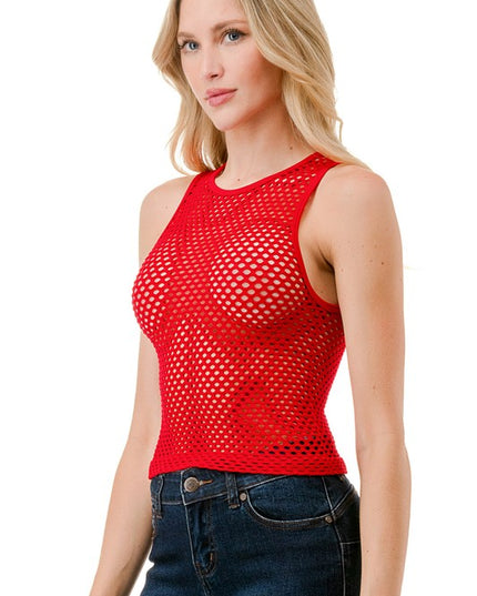 NT74 FISHNET TANK TOP