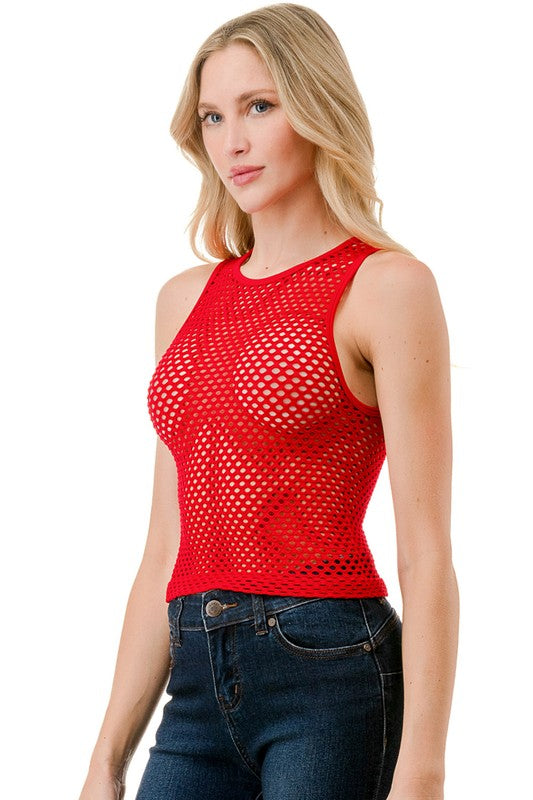 NT74 FISHNET TANK TOP