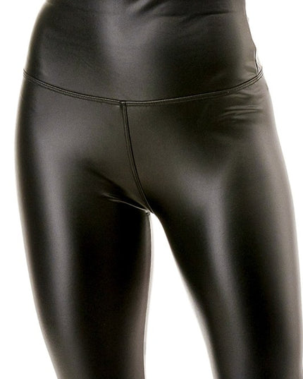PPU05X PLUS SIZE HIGH RISE VEGAN LEATHER LEGGINGS