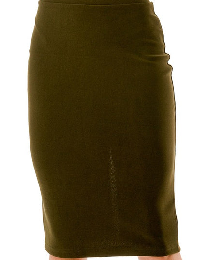 1161SCU-PLUS PLUS SIZE PENCIL SKIRT