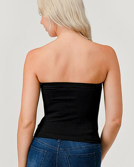 315LS RHINESTONE TRIM RIB TUBE TOP