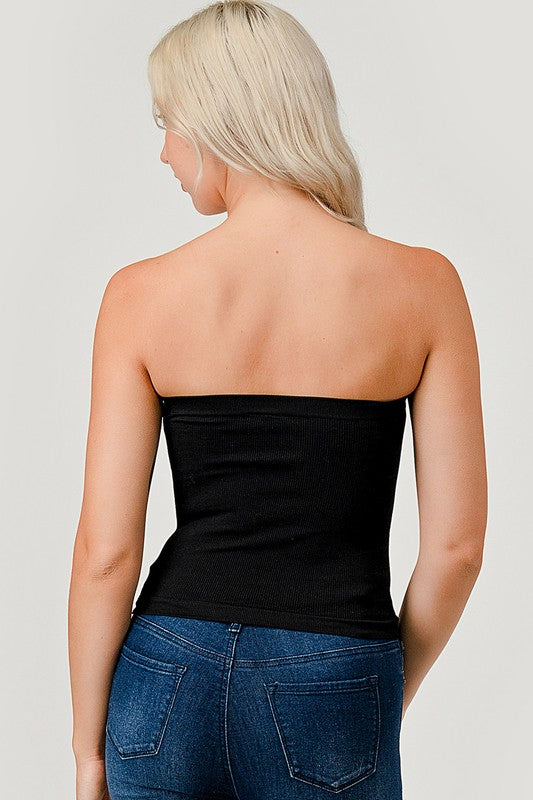 315LS RHINESTONE TRIM RIB TUBE TOP