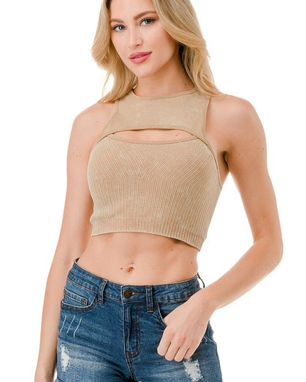 CT01MW MINERAL WASH CUTOUT CROP TOP