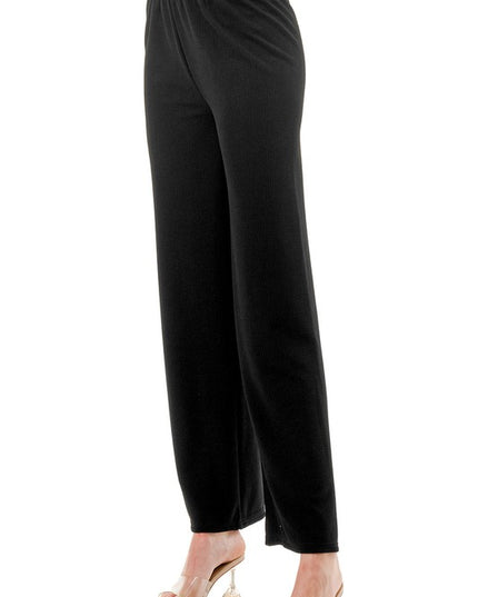 HJ01 TEXTURED STRAIGHT PANTS