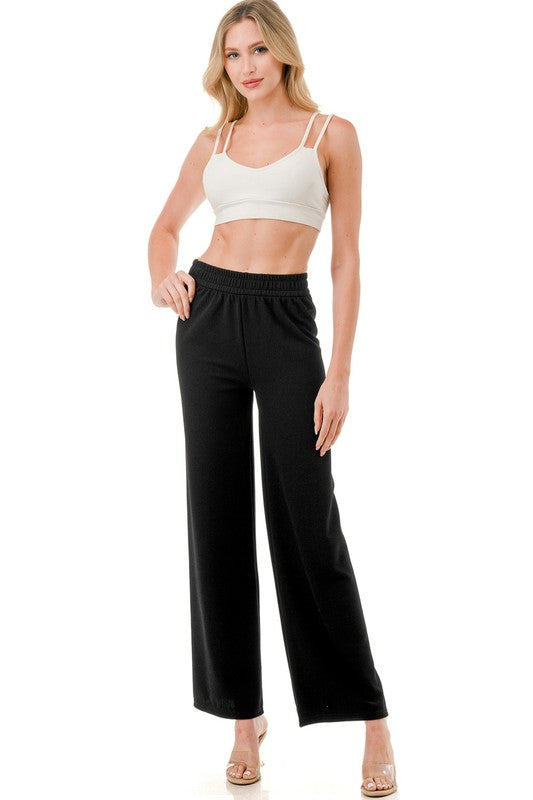 HJ01 TEXTURED STRAIGHT PANTS