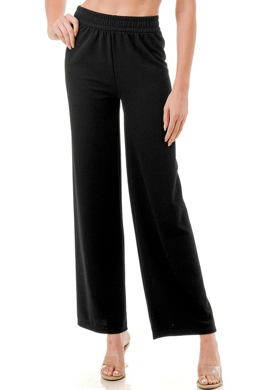 HJ01 TEXTURED STRAIGHT PANTS