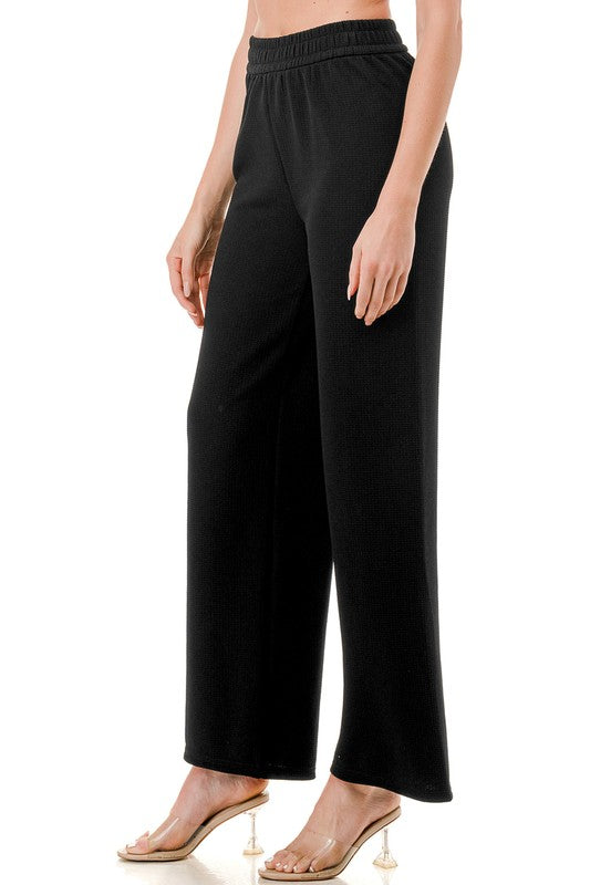 HJ01 TEXTURED STRAIGHT PANTS