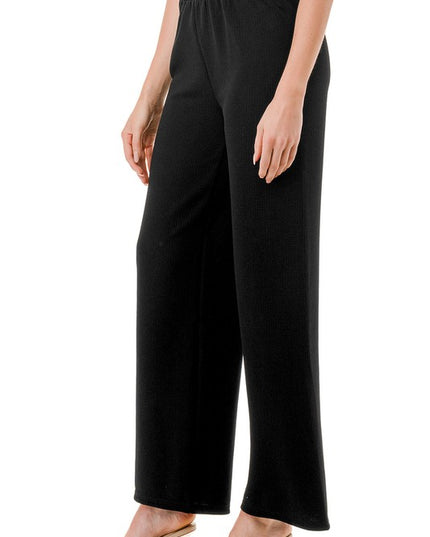 HJ01 TEXTURED STRAIGHT PANTS