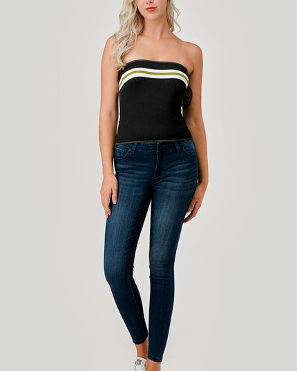 318L ACCENT STRIPED TUBE TOP