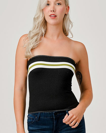318L ACCENT STRIPED TUBE TOP