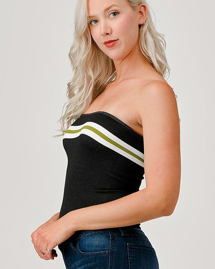 318L ACCENT STRIPED TUBE TOP