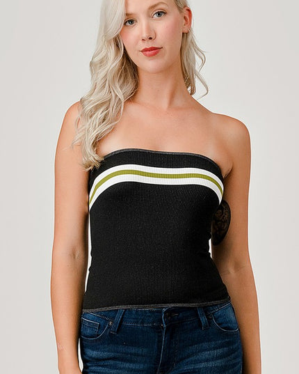 318L ACCENT STRIPED TUBE TOP