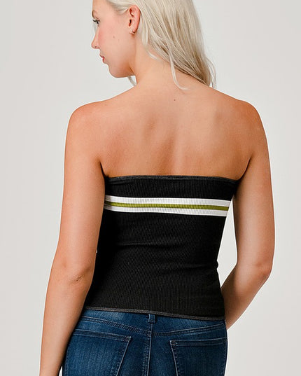 318L ACCENT STRIPED TUBE TOP