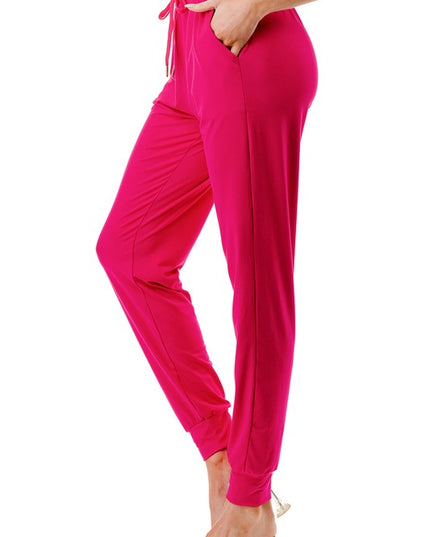 PLUS JK-SOLID PLUS SIZE DRAWSTRING JOGGERS