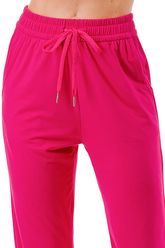 PLUS JK-SOLID PLUS SIZE DRAWSTRING JOGGERS