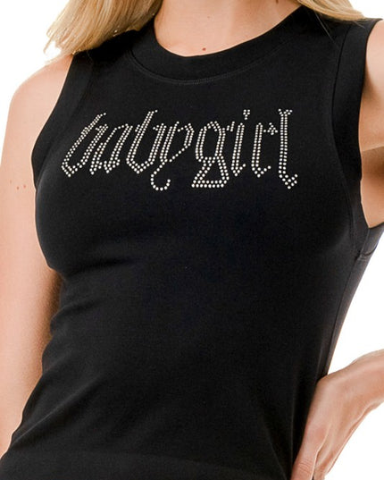 HX18B BABY GIRL RHINESTONE TANK TOP