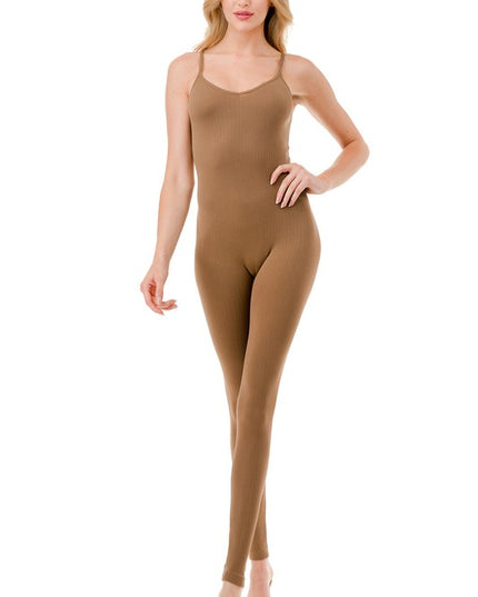 JS-26 RIBBED CATSUIT JUMPSUIT