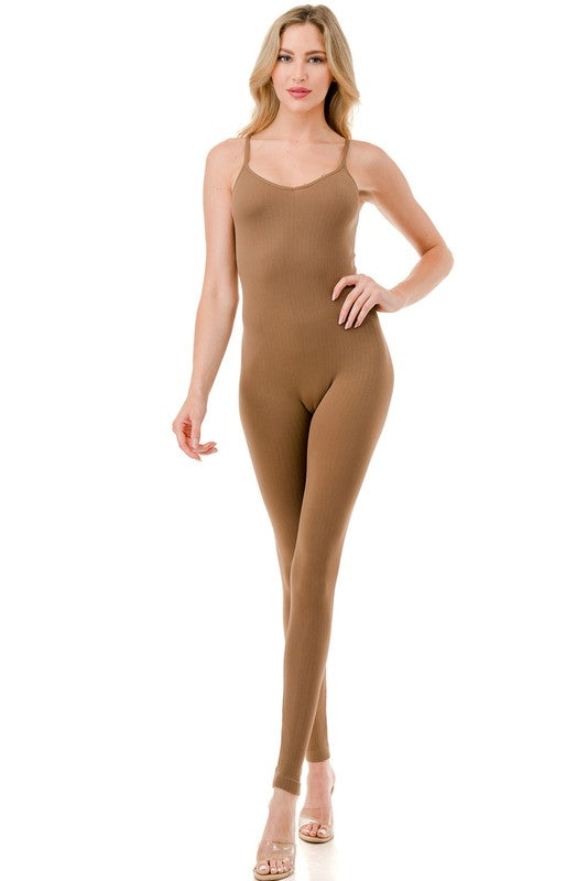 JS-26 RIBBED CATSUIT JUMPSUIT