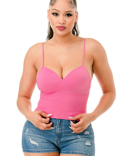 NT40 SOLID RIB BRA CUP CAMI TOP