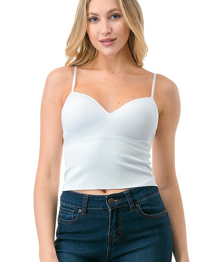 NT40 SOLID RIB BRA CUP CAMI TOP