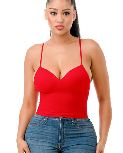 NT40 SOLID RIB BRA CUP CAMI TOP