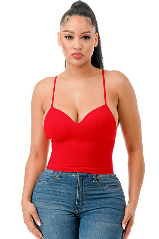 NT40 SOLID RIB BRA CUP CAMI TOP