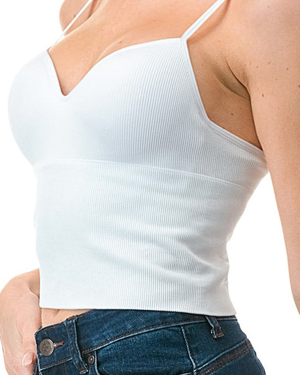 NT40 SOLID RIB BRA CUP CAMI TOP