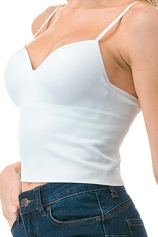 NT40 SOLID RIB BRA CUP CAMI TOP