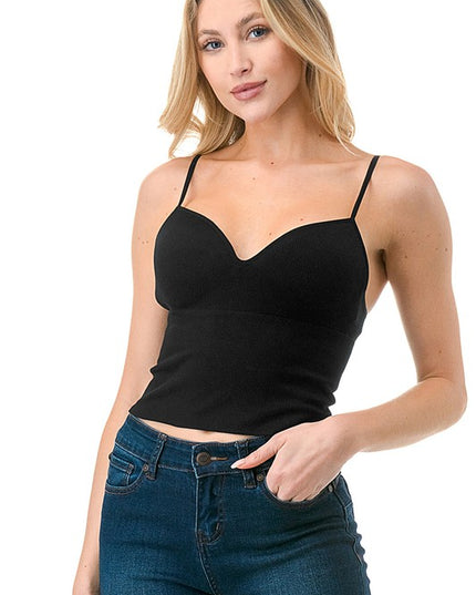 NT40 SOLID RIB BRA CUP CAMI TOP