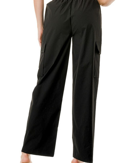 CJK104 QUICK DRY WIDE LEG CARGO PANTS