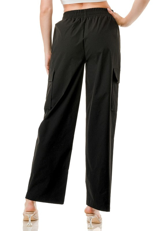 CJK104 QUICK DRY WIDE LEG CARGO PANTS