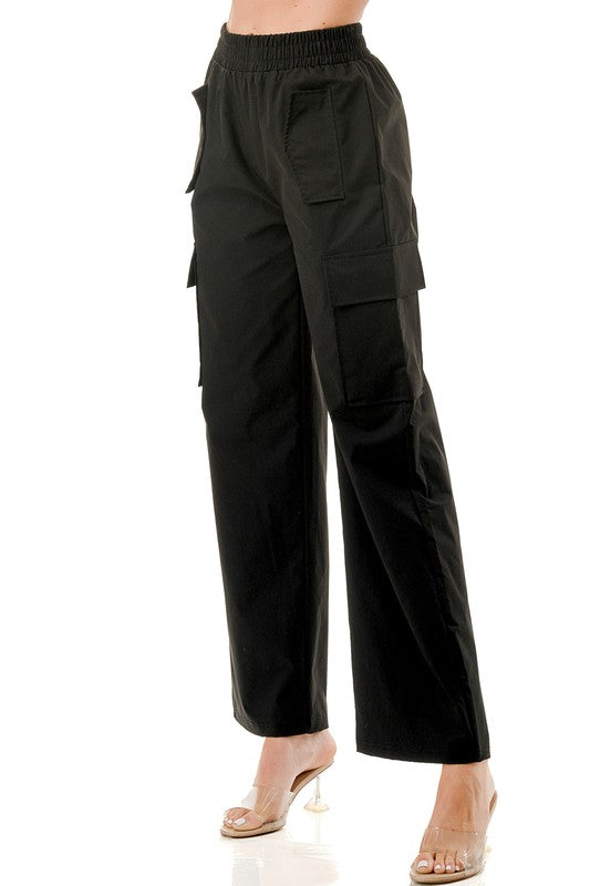 CJK104 QUICK DRY WIDE LEG CARGO PANTS
