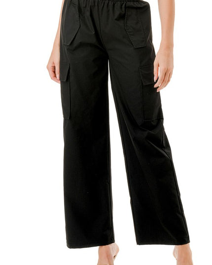 CJK104 QUICK DRY WIDE LEG CARGO PANTS