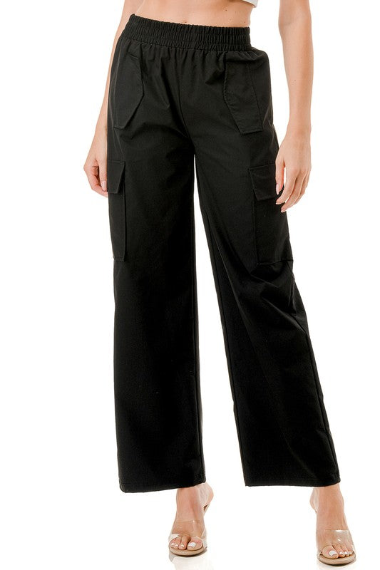 CJK104 QUICK DRY WIDE LEG CARGO PANTS